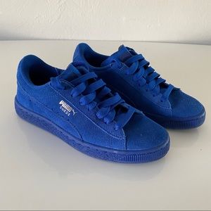 Kids Suede Puma Sneakers blue